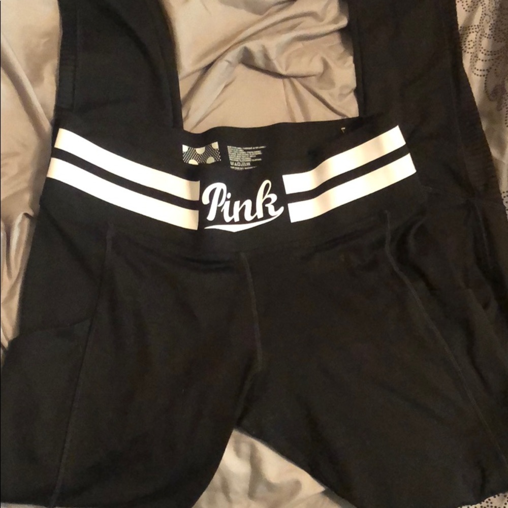 VS ultimate pink leggings with pockets size small